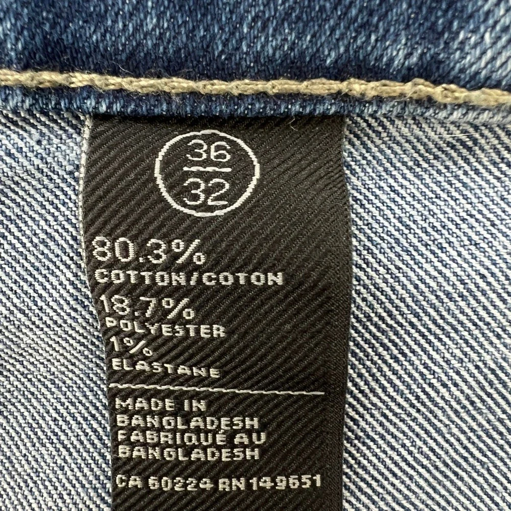 Buffalo David Bitton Slim‎ Stretch Jeans Ash-X Denim Blue Mens W36 L32 Casual